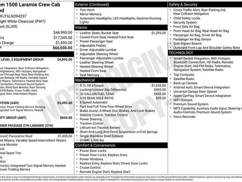 Used 2020 RAM 1500 Laramie AWD/4WD image 2