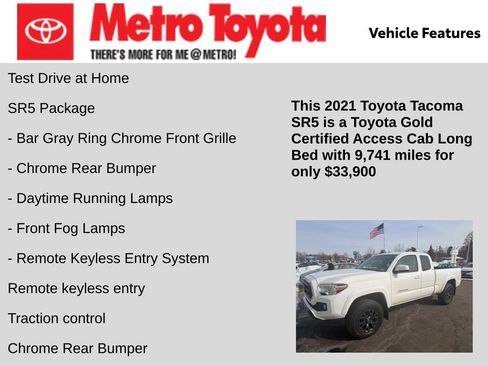 Certified 2021 Toyota Tacoma SR5 image 10