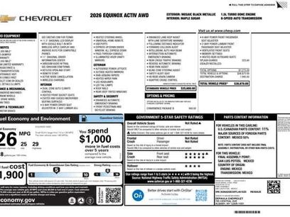 New 2026 Chevrolet Equinox ACTIV w/ Convenience Package III