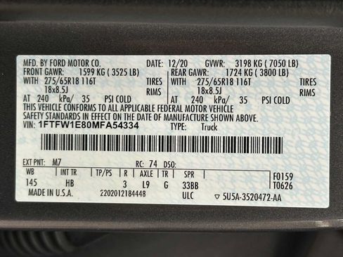 Used 2021 Ford F150 Lariat AWD/4WD image 32