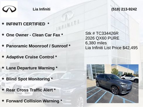 Certified 2026 INFINITI QX60 Pure w/ Cargo Package AWD/4WD image 10
