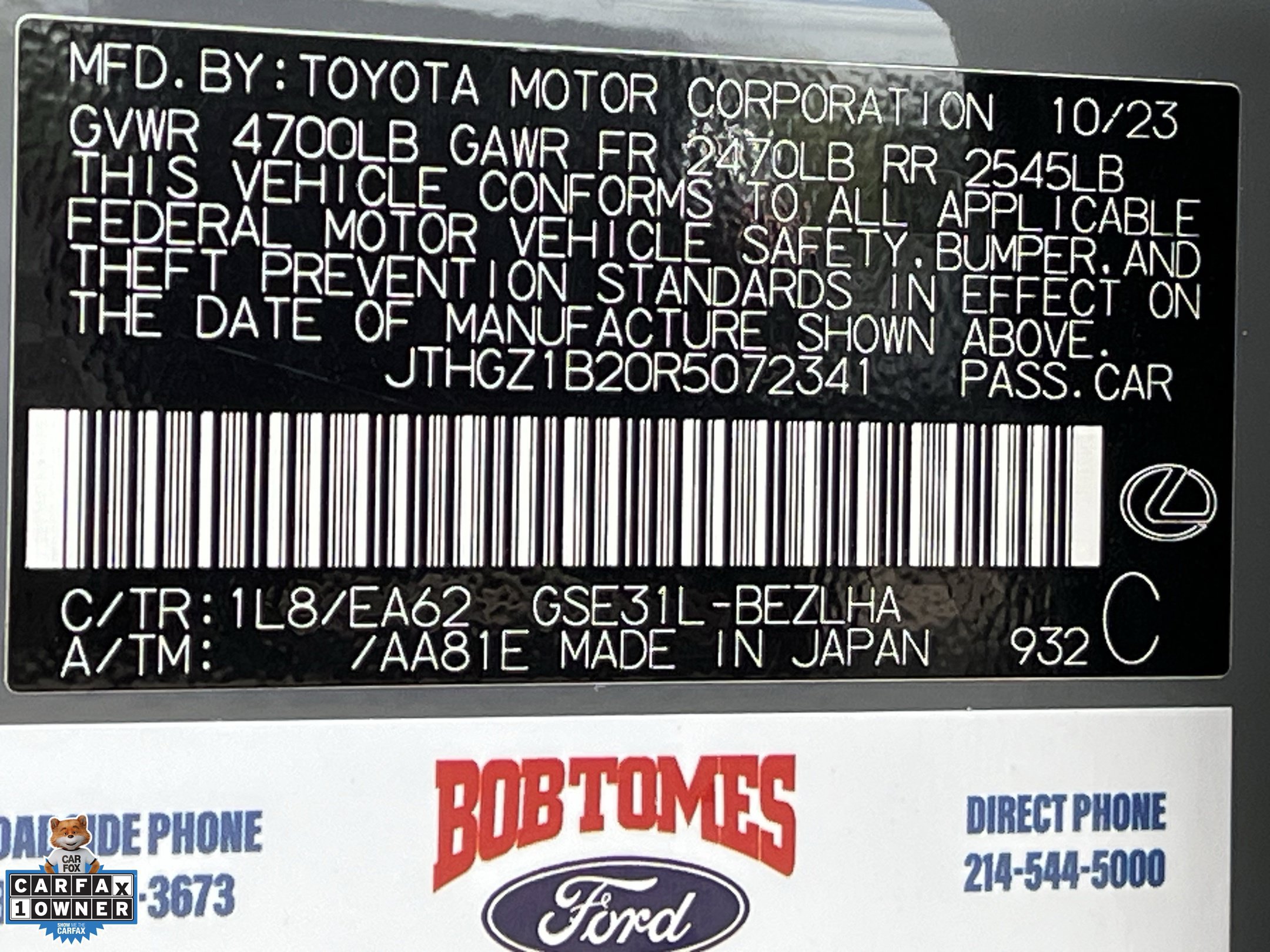 Used 2024 Lexus IS 350 F Sport w/ Navigation Package RWD image 31