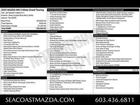 Certified 2025 MAZDA MX-5 Miata Grand Touring image 7