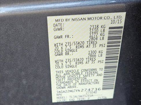Used 2015 Nissan Murano Platinum FWD image 25