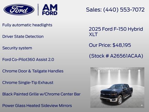 Used 2025 Ford F150 XLT w/ Equipment Group 302A MID AWD/4WD image 32