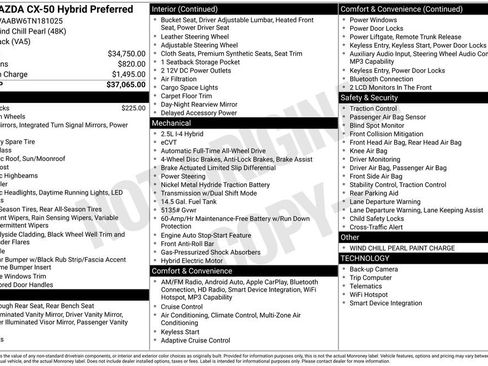 New 2026 MAZDA CX-50 2.5 Hybrid w/ Preferred Pkg AWD/4WD image 2