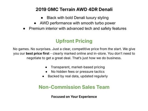 Used 2019 GMC Terrain Denali w/ LPO, Floor Liner Package AWD/4WD image 3