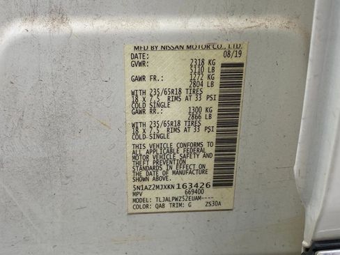 Used 2019 Nissan Murano S image 17