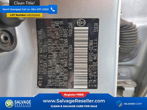 Used 2017 Toyota Camry LE FWD image 16