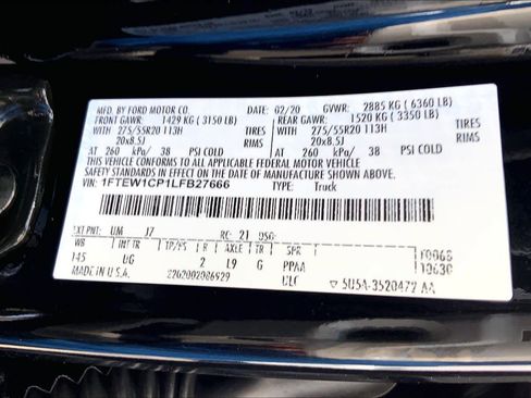 Certified 2020 Ford F150 XLT w/ Equipment Group 302A Luxury RWD image 32