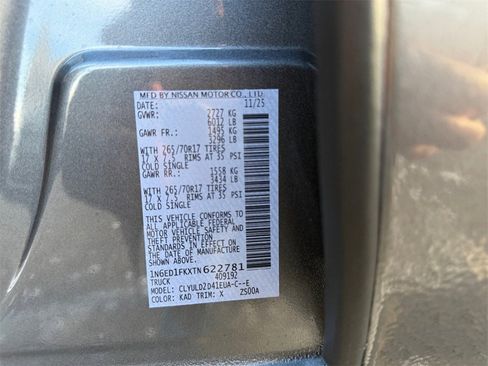 New 2026 Nissan Frontier PRO-4X w/ Pro-4x Convenience Package image 24