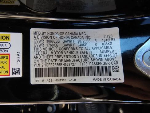 Certified 2024 Honda Civic Sport image 25