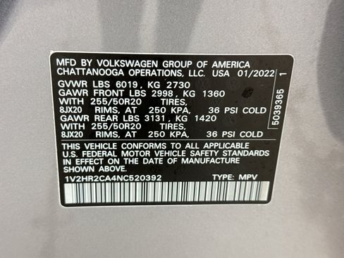 Used 2022 Volkswagen Atlas SE AWD/4WD image 25