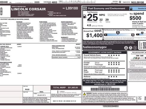 Certified 2022 Lincoln Corsair Reserve w/ Equipment Group 201A FWD image 29