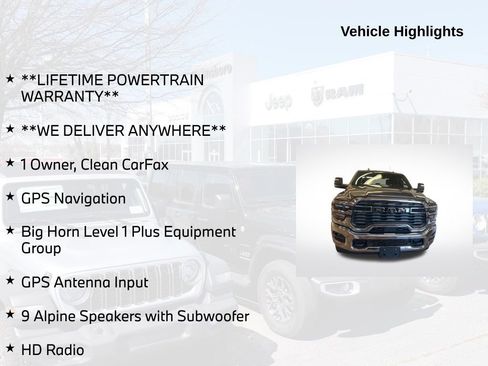 Used 2026 RAM 2500 Big Horn AWD/4WD image 5