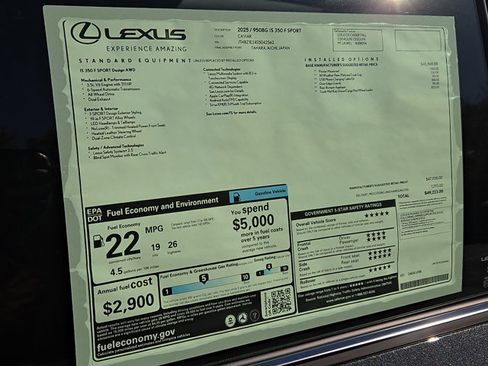 New 2025 Lexus IS 350 F Sport image 19