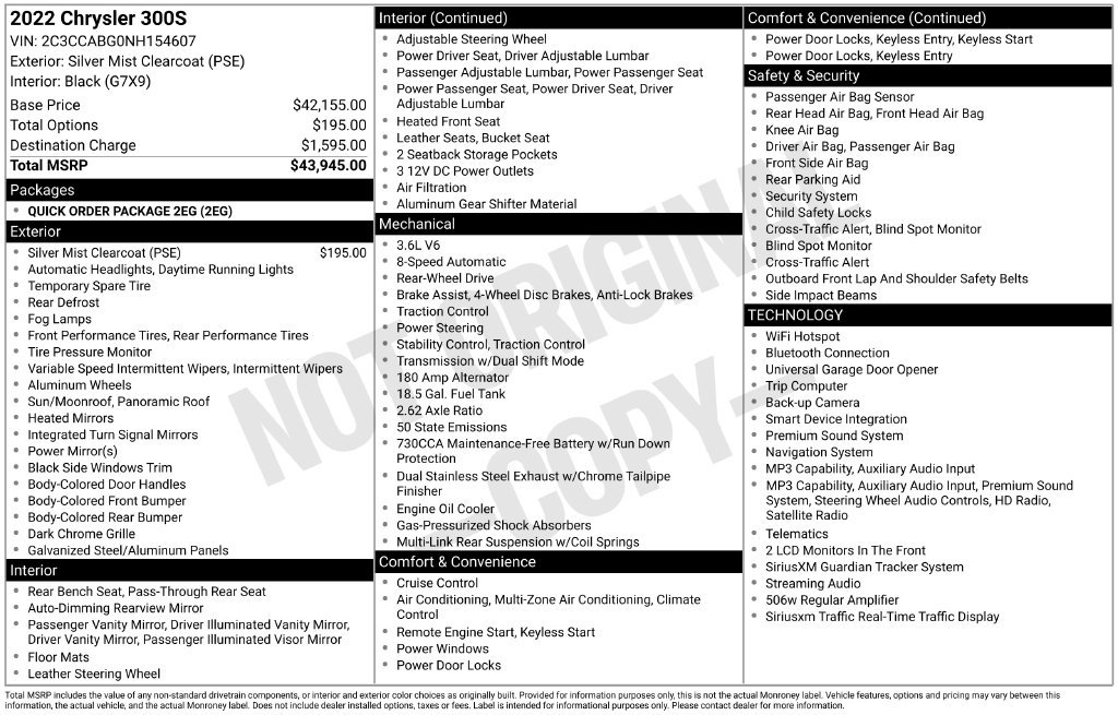 Used 2022 Chrysler 300 S RWD image 22