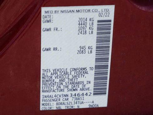 Used 2022 Nissan Altima 2.0 SR image 49