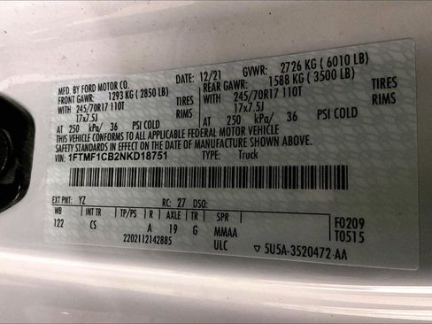 Certified 2022 Ford F150 XL w/ Equipment Group 101A High image 31