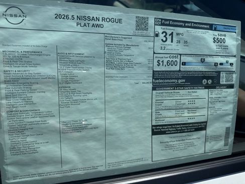 New 2026 Nissan Rogue Platinum w/ Platinum Premium Package AWD/4WD image 38