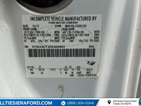 Used 2013 Ford F550 XL w/ Payload Upgrade Pkg image 16