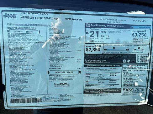 New 2026 Jeep Wrangler Unlimited Sport image 10