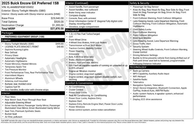 Used 2025 Buick Encore GX Preferred FWD image 3