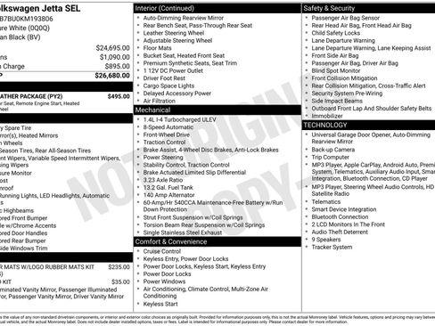 Used 2019 Volkswagen Jetta SEL w/ Cold Weather Package FWD image 3