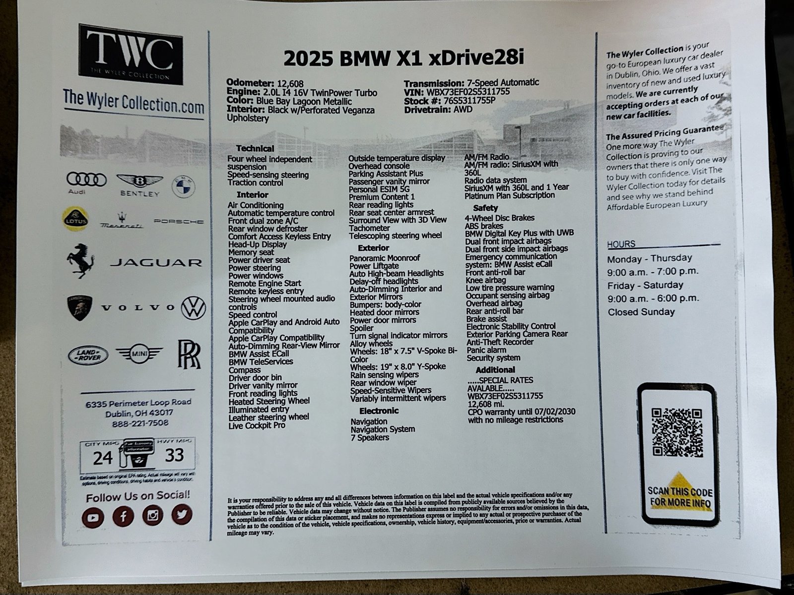 Used 2025 BMW X1 xDrive28i AWD/4WD image 47