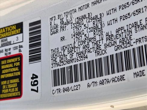 Used 2022 Toyota Tacoma TRD Sport w/ TRD Premium Sport Package image 15