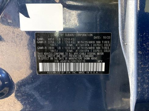 Certified 2024 Subaru Outback Onyx Edition AWD/4WD image 33