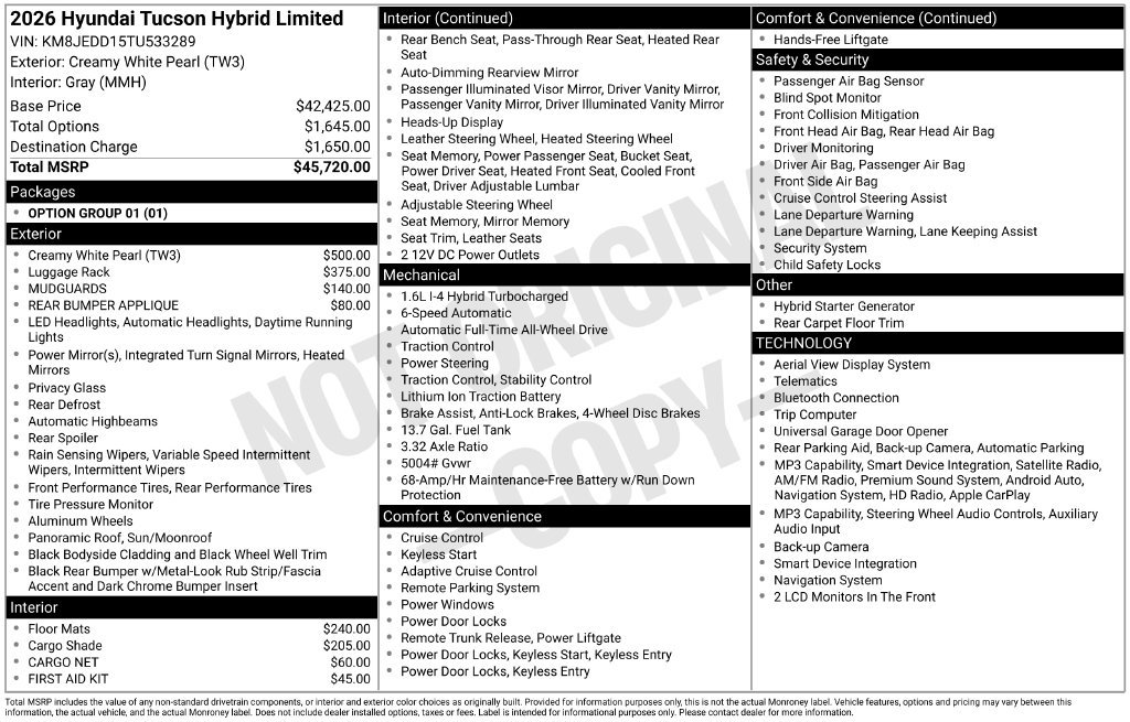New 2026 Hyundai Tucson Limited AWD/4WD image 7
