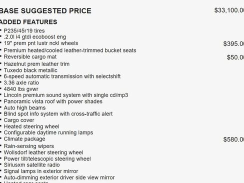 Used 2015 Lincoln MKC FWD w/ Equipment Group 102A Reserve image 16