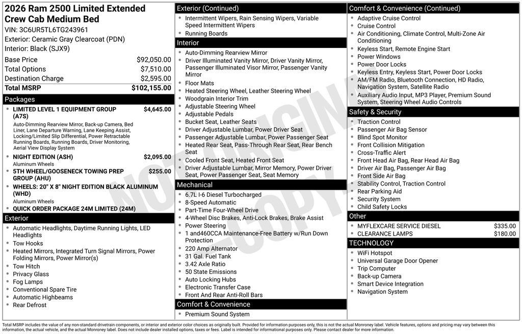 New 2026 RAM 2500 Limited AWD/4WD image 5