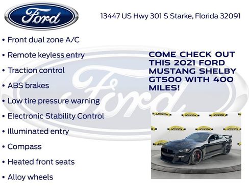 Used 2021 Ford Mustang Shelby GT500 w/ Carbon Fiber Track Pack RWD image 5