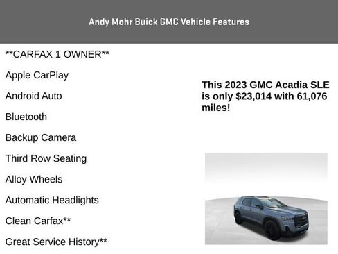 Used 2023 GMC Acadia SLE w/ Driver Convenience Package image 4