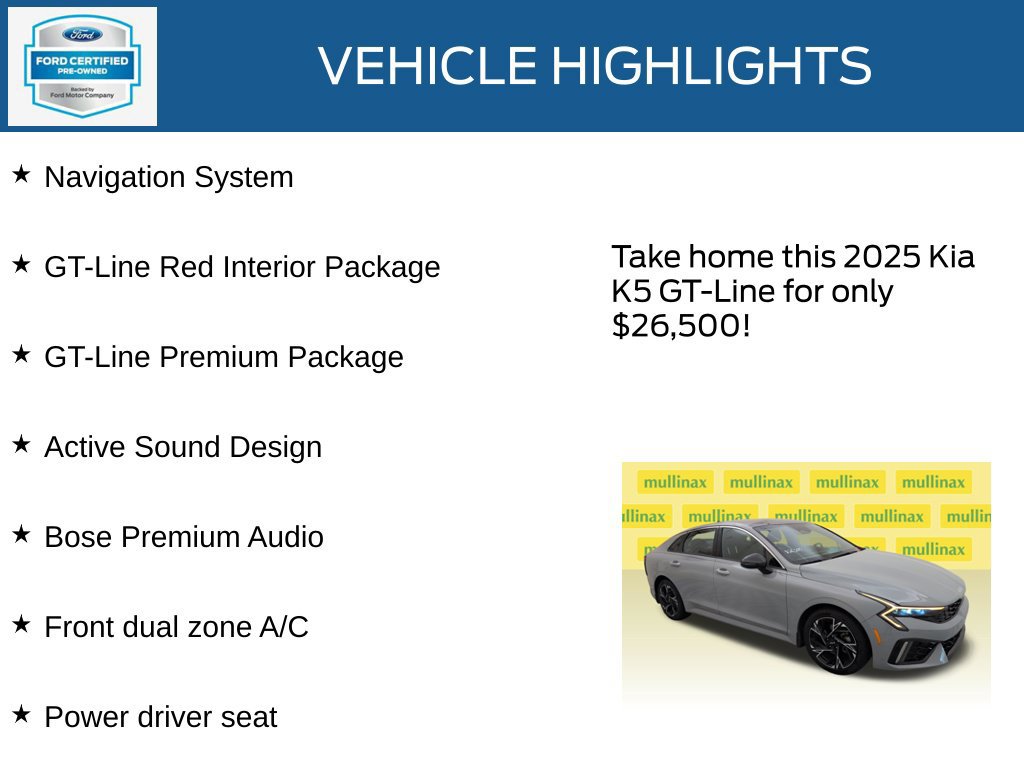 Used 2025 Kia K5 GT-Line w/ GT-Line Premium Package FWD image 23