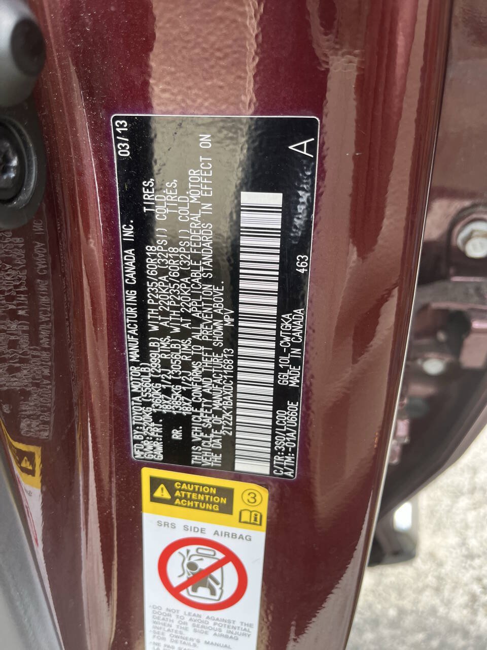 Used 2013 Lexus RX 350 FWD w/ Premium Pkg image 9