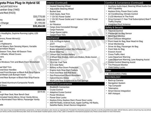 Used 2026 Toyota Prius Plug-In Hybrid FWD image 34