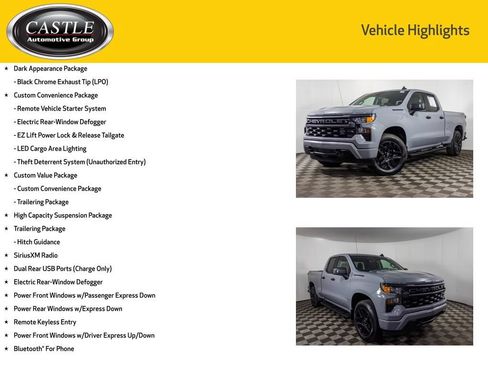 Used 2024 Chevrolet Silverado 1500 Custom w/ Dark Appearance Package AWD/4WD image 12