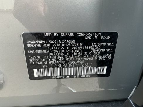 New 2026 Subaru Outback Premium AWD/4WD image 27