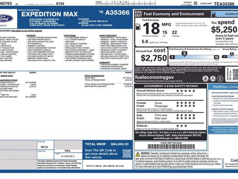 Used 2026 Ford Expedition Max Platinum w/ Stealth Appearance Package AWD/4WD image 41