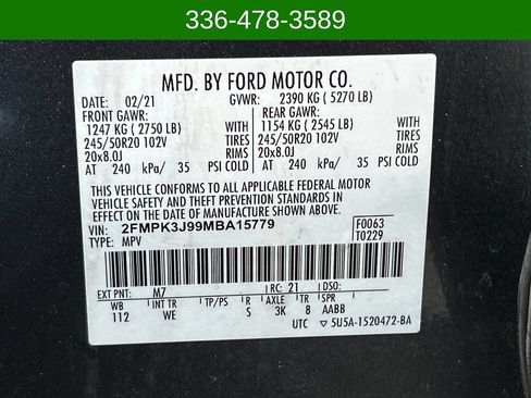 Used 2021 Ford Edge ST-Line FWD image 29