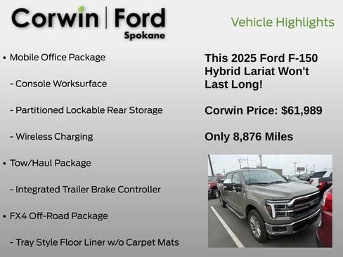 Used 2025 Ford F150 Lariat w/ Equipment Group 502A High AWD/4WD image 6