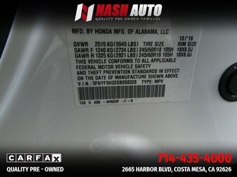 Used 2016 Honda Pilot EX image 49