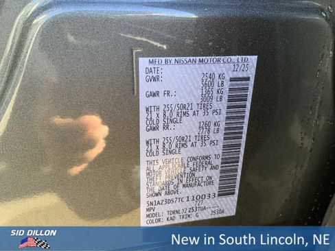 New 2026 Nissan Murano Platinum w/ Cargo Package image 12