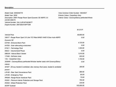 Used 2026 Land Rover Range Rover Sport Dynamic SE image 3