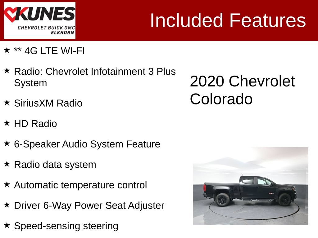 Used 2020 Chevrolet Colorado Z71 w/ Z71 Midnight Edition AWD/4WD image 3