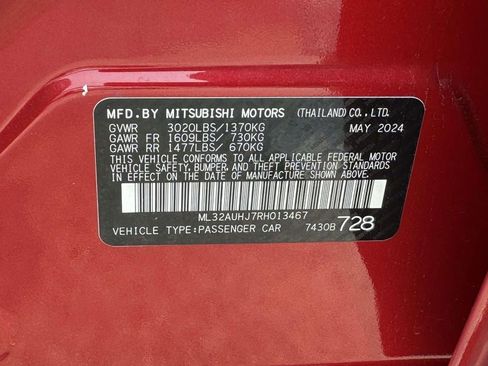 Used 2024 Mitsubishi Mirage ES FWD image 27