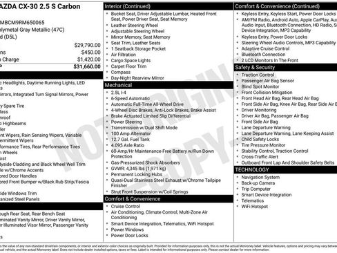 Used 2024 MAZDA CX-30 AWD 2.5 S w/ Preferred Package image 35